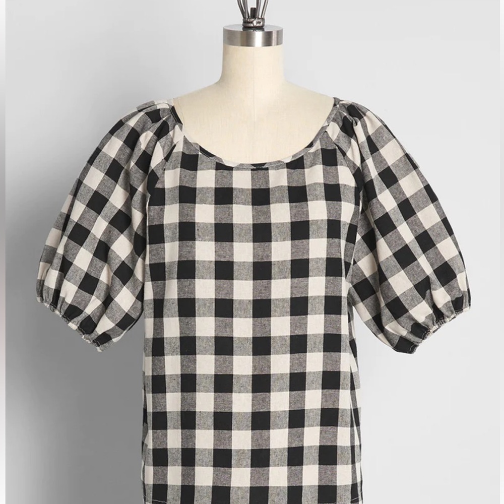 EUC MODCLOTH Check You Out Top